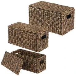 Hyacinth Nesting Basket Set With Removable Lids 13 Hyacinth Nesting Basket Set With Removable Lids -Home storage 1000 Square JPG 09235MDHS.MAIN 3