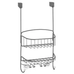 Over-the-Door Shower Caddy With 4 Hooks -Home storage 1000 Square JPG 09307MDBST.PT04