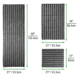 Cotton Ribbed Bath Mat Set -Home storage 1000 Square JPG 09324MDBST Dimensions