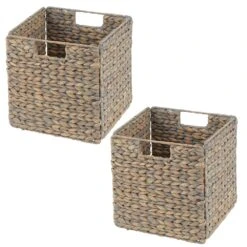 Water Hyacinth Cube Basket 10.5 X 10.5 X 10.5 26 Water Hyacinth Cube Basket 10.5 X 10.5 X 10.5 -Home storage 1000 Square JPG 09373MDHS.MAIN 3 6b23783b 0062 4315 b927 5257ef724043