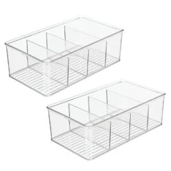 4-Section Divided Kitchen Bin 10.5 X 6 X 3.5 -Home storage 1000 Square JPG 10086MDK.PT02