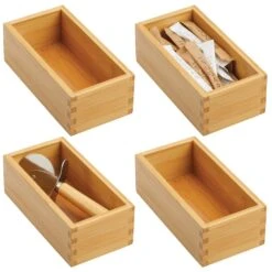 Bamboo Kitchen Drawer Organizer 7 X 3.5 X 2.5 -Home storage 1000 Square JPG 10975MDK.MAIN
