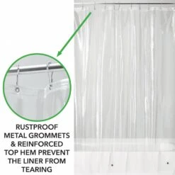 VinylShower Curtain Liner 7 VinylShower Curtain Liner -Home storage 1000 Square JPG 10VINYL clear.PT01