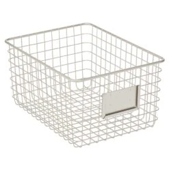 Kitchen Wire Basket With Label Holder 12 X 9 X 6 22 Kitchen Wire Basket With Label Holder 12 X 9 X 6 -Home storage 1000 Square JPG 11596MDK.PT06