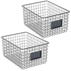 Kitchen Wire Basket With Label Holder 12 X 9 X 6 27 Kitchen Wire Basket With Label Holder 12 X 9 X 6 -Home storage 1000 Square JPG 11600MDK.MAIN 3