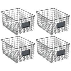 Kitchen Wire Basket With Label Holder 12 X 9 X 6 28 Kitchen Wire Basket With Label Holder 12 X 9 X 6 -Home storage 1000 Square JPG 11601MDK.MAIN 3