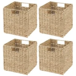 Seagrass Cube Kitchen Basket 10.5 X 10.5 X 10.5 -Home storage 1000 Square JPG 11698MDHS.MAIN 3