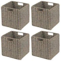 Seagrass Cube Kitchen Basket 10.5 X 10.5 X 10.5 -Home storage 1000 Square JPG 11699MDHS.MAIN 3