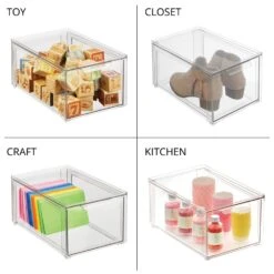 Stackable Kitchen Storage Drawer 12 X 8 X 6 11 Stackable Kitchen Storage Drawer 12 X 8 X 6 -Home storage 1000 Square JPG 11855MDCO Detail