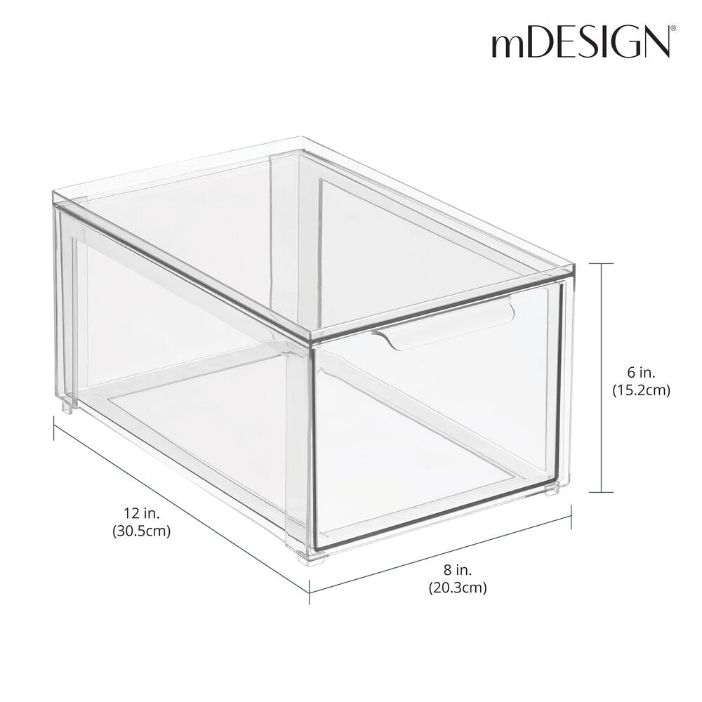 Stackable Kitchen Storage Drawer 12 X 8 X 6 3 Stackable Kitchen Storage Drawer 12 X 8 X 6 - Image 3