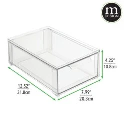 Stackable Bath Storage Drawer 12.5 X 8 X 4 -Home storage 1000 Square JPG 11864MDCO Dimensions