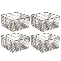 Wire Pantry Basket With Handles 12 X 12 X 6 35 Wire Pantry Basket With Handles 12 X 12 X 6 -Home storage 1000 Square JPG 12611MDBST.MAIN 3