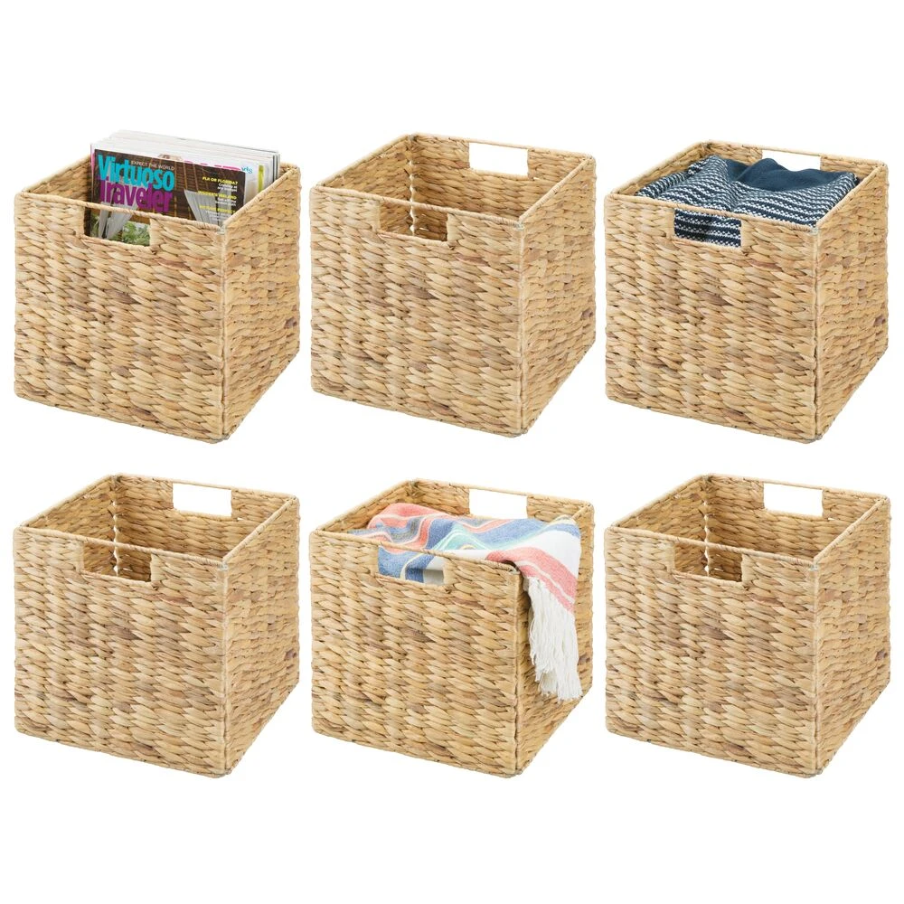 Water Hyacinth Cube Basket 10.5 X 10.5 X 10.5 13 Water Hyacinth Cube Basket 10.5 X 10.5 X 10.5 - Image 13