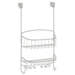 Over-the-Door Shower Caddy With 4 Hooks -Home storage 1000 Square JPG 13100MDBST.PT03