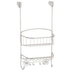 Over-the-Door Shower Caddy With 4 Hooks -Home storage 1000 Square JPG 13118MDBST.PT03