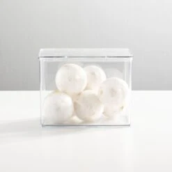 Hinged-Lid Bathroom Storage Box 6 X 7 X 5