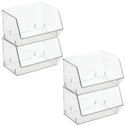 Open Front Stackable Kitchen Bin 8 X 6 X 5 14 Open Front Stackable Kitchen Bin 8 X 6 X 5 -Home storage 1000 Square JPG 13785MDK.MAIN 3b