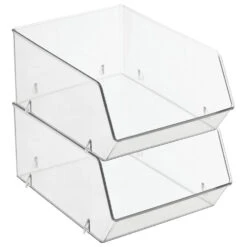 Open Front Stackable Kitchen Bin 11 X 8 X 5 13 Open Front Stackable Kitchen Bin 11 X 8 X 5 -Home storage 1000 Square JPG 13786MDK.MAIN 3b