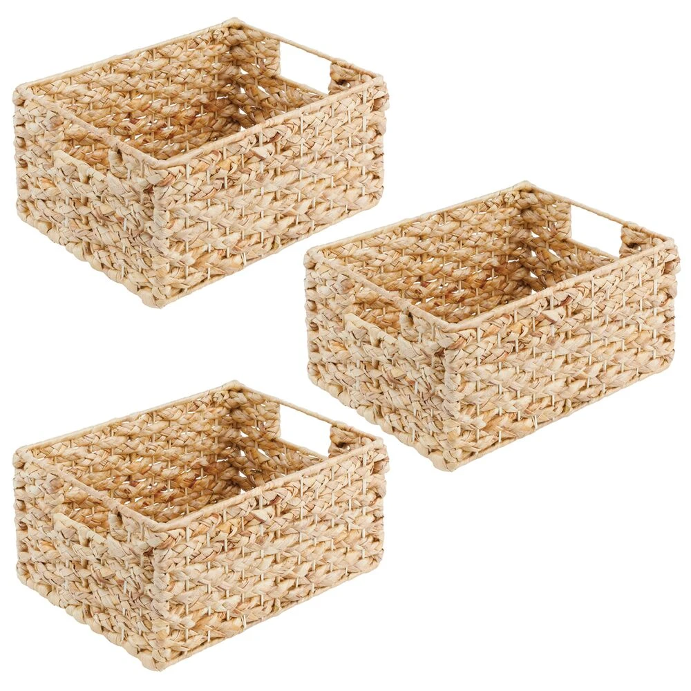 Hyacinth Kitchen Basket With Handles 12 X 9 X 6 1 Hyacinth Kitchen Basket With Handles 12 X 9 X 6