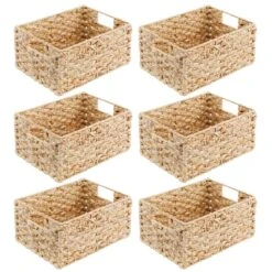 Hyacinth Kitchen Basket With Handles 12 X 9 X 6 13 Hyacinth Kitchen Basket With Handles 12 X 9 X 6 -Home storage 1000 Square JPG 13906MDK.MAIN 3