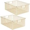 Wire Pantry Basket With Handles 16 X 12 X 6