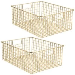 Wire Pantry Basket With Handles 16 X 12 X 6