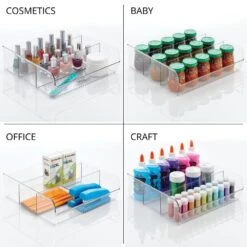 3-Section Bin 12 X 12 X 4 -Home storage 1000 Square JPG 14322MDK Detail