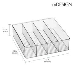 4-Section Bin 12 X 12 X 3.5 9 4-Section Bin 12 X 12 X 3.5 -Home storage 1000 Square JPG 14324MDK Dimensions