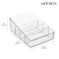 4-Section Bin 9 X 12 X 5 7 4-Section Bin 9 X 12 X 5 -Home storage 1000 Square JPG 14330MDK Dimensions