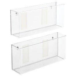 Wall Mount Or Adhesive Bin 3.5 X 16 X 6.5 12 Wall Mount Or Adhesive Bin 3.5 X 16 X 6.5 -Home storage 1000 Square JPG 14626MDK.MAIN 3