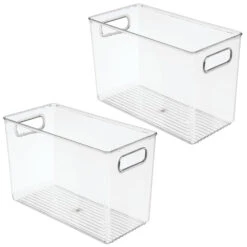 Narrow Kitchen Bin With Handles 12 X 6 X 8 -Home storage 1000 Square JPG 15015MDB.MAIN 3