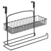 Over-the-Cabinet Paper Towel Holder With Storage