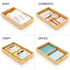 Bamboo Kitchen Drawer Organizer 15 X 9 X 2 -Home storage 1000 Square JPG 16307MDK Detail