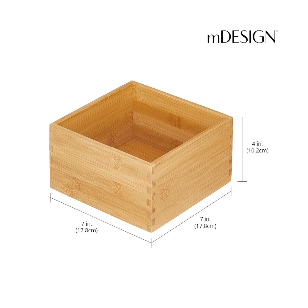 Bamboo Bin Set 7 X 7 X 4 2 Bamboo Bin Set 7 X 7 X 4 - Image 2
