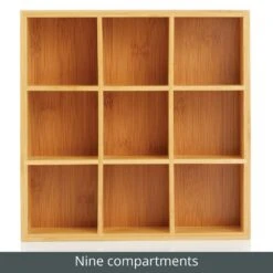 9-Section Bamboo Bin 10 X 10 X 3.5 10 9-Section Bamboo Bin 10 X 10 X 3.5 -Home storage 1000 Square JPG 16314MDK Detail