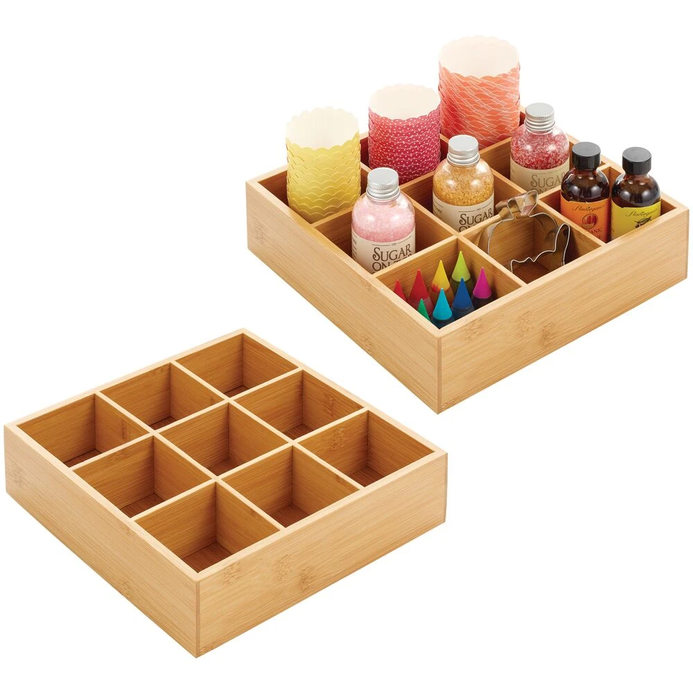 9-Section Bamboo Bin 10 X 10 X 3.5 6 9-Section Bamboo Bin 10 X 10 X 3.5 - Image 6