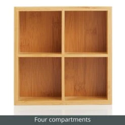 4-Section Bamboo Bin 7 X 7 X 2.5 -Home storage 1000 Square JPG 16320MDK Detail