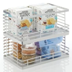Stackable Wire Pantry Baskets 11 X 18 X 7.5 -Home storage 1000 Square JPG 16502MDK.MAIN