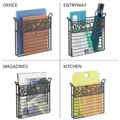 Vine Wall Mounted Magazine Rack -Home storage 1000 Square JPG 16620MDBST Detail