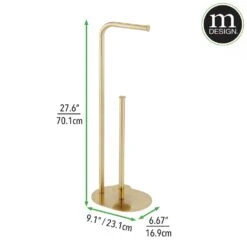 Modern Toilet Paper Holder Stand With 3-Roll Reserve 5 Modern Toilet Paper Holder Stand With 3-Roll Reserve -Home storage 1000 Square JPG 16686MDBST Dimensions