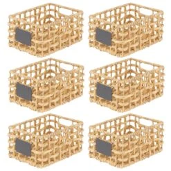 Open Weave Hyacinth Basket With Chalkboard Label 12 X 9 X 6 -Home storage 1000 Square JPG 17088MDHS.MAIN 3