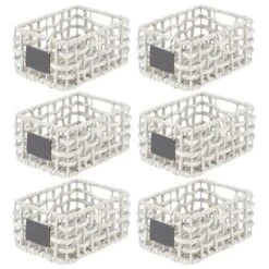 Open Weave Hyacinth Basket With Chalkboard Label 12 X 9 X 6 -Home storage 1000 Square JPG 17090MDHS.MAIN 3