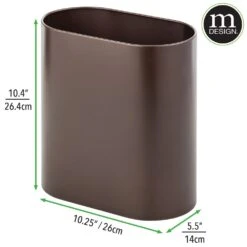 7-Liter Bronze Stainless Steel Bathroom Trash Can 5 7-Liter Bronze Stainless Steel Bathroom Trash Can -Home storage 1000 Square JPG 17120MDBST Dimensions