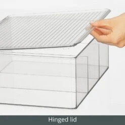 3-Section Stackable Bin With Pantry Labels -Home storage 1000 Square JPG 17135MDK Detail