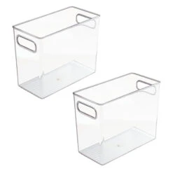 Tall Bathroom Bin With Handles 9.5 X 4.5 X 8 11 Tall Bathroom Bin With Handles 9.5 X 4.5 X 8 -Home storage 1000 Square JPG 1729MDK.PT01