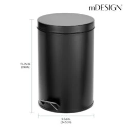 12-Liter Bathroom Step Trash Can 13 12-Liter Bathroom Step Trash Can -Home storage 1000 Square JPG 18813MDBST Dimensions