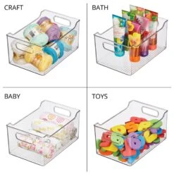 Bin With Handles 12 X 8 X 6 -Home storage 1000 Square JPG 19102MDK Detail