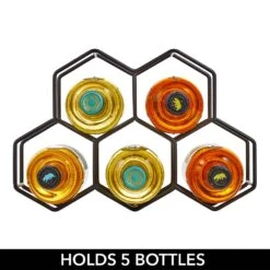 5-Bottle Honeycomb Wine Rack 7 5-Bottle Honeycomb Wine Rack -Home storage 1000 Square JPG 19342MDK Detail
