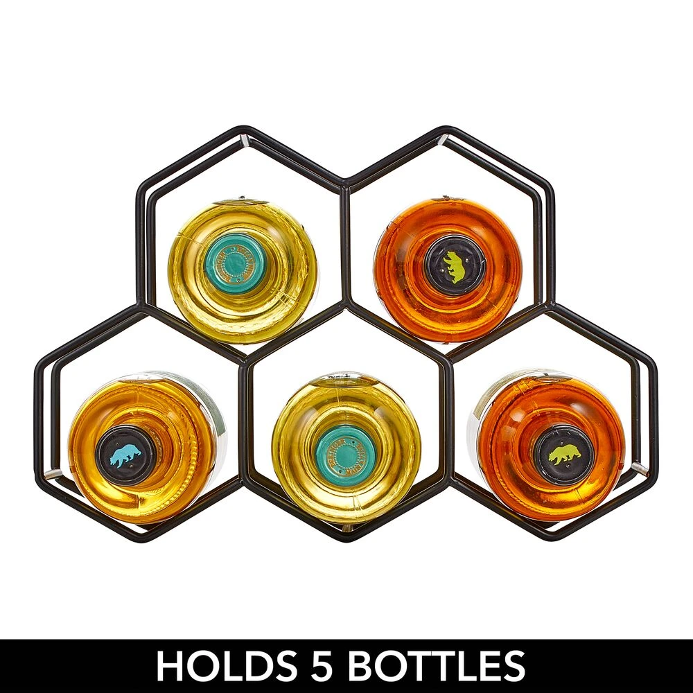 5-Bottle Honeycomb Wine Rack 4 5-Bottle Honeycomb Wine Rack - Image 4