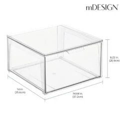 Stackable Kitchen Storage Drawer 14 X 14.5 X 8 -Home storage 1000 Square JPG 20422MDBST Dimensions